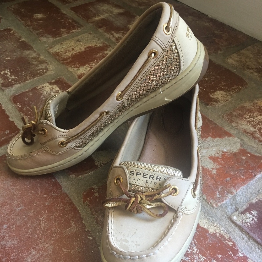 Gold Sparkle Sperry Topsiders